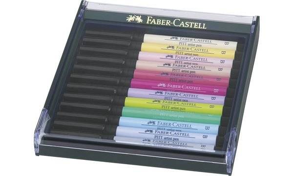 FABER-CASTELL Tuschestift PITT artist pen, 12er Etui (5660725)-0