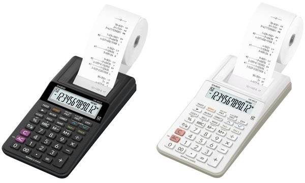 Casio HR-8RCE Druckender Tischrechner Schwarz Display (Stellen): 12 batteriebetrieben, netzbetrieben (Optional) (B x H x-1