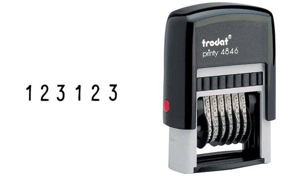 trodat Ziffernstempel Printy 4846, 6-stellig, schwarz (334406600)