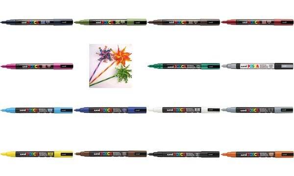 uni-ball Pigmentmarker POSCA (PC-3M), weiß (331168400)-0