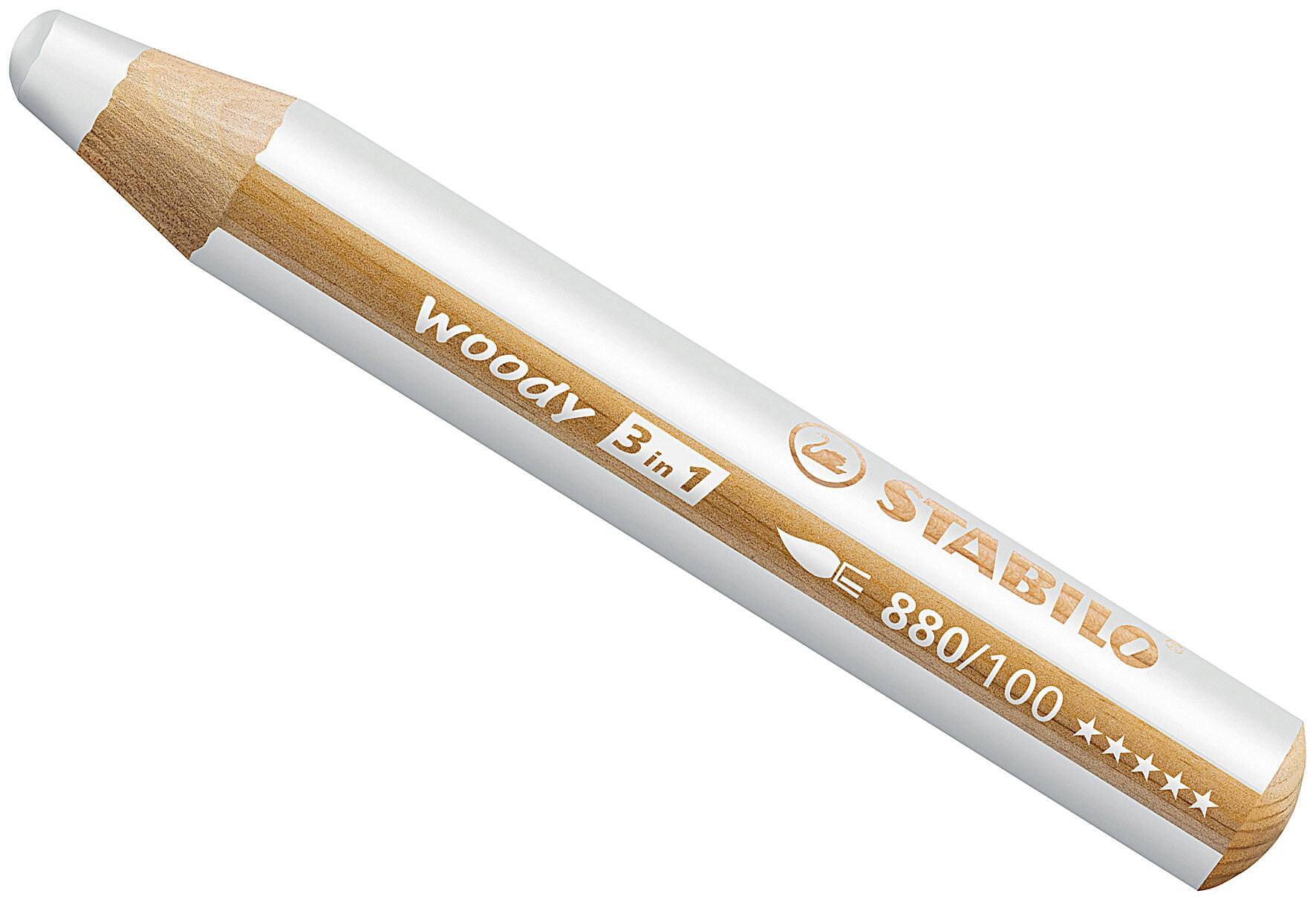 Holzfarbstift woody 3 in 1 weiß-1