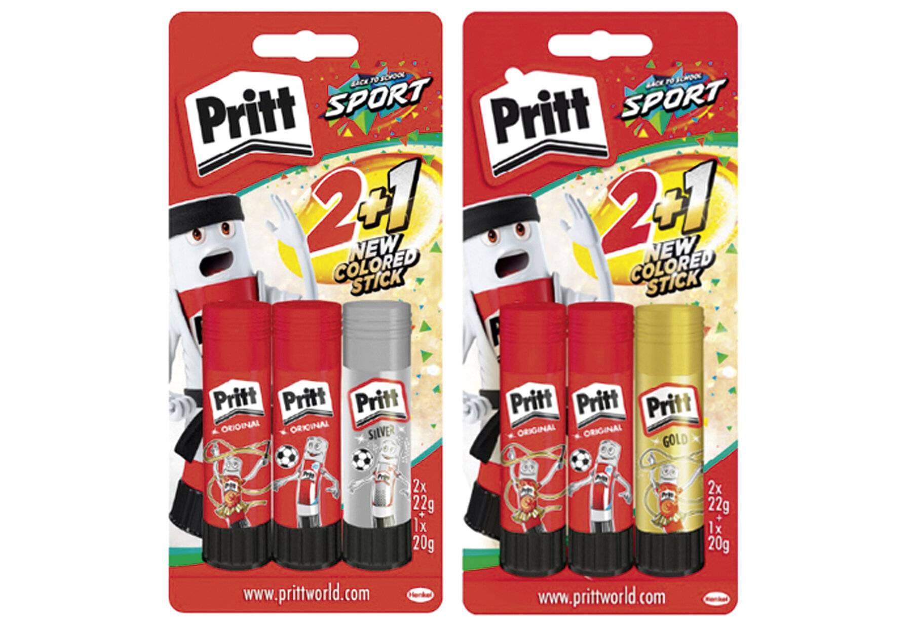 Pritt Klebestift "Magic Moments", 2x 22 g + 1x 20 g Blister (56901710)-1
