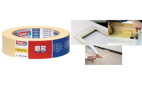 tesa Maler Krepp 4323 Basic Papierabdeckband, 50 mm x 50 m (8750304)