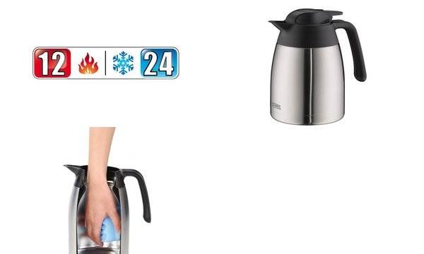 THERMOS Isolierkanne THV, 1,0 Liter, Edelstahl / schwarz-1
