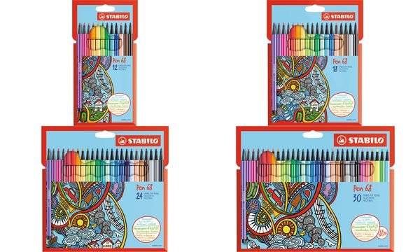 Fasermaler Pen M 1mm sort 18St-1