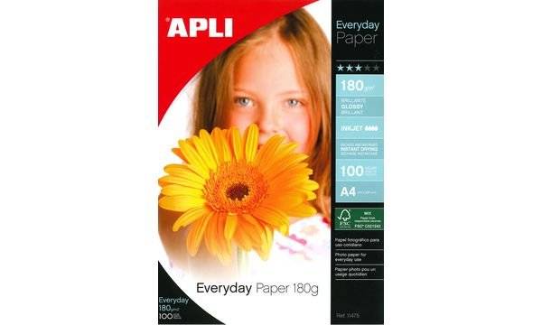APLI Foto-Papier everyday, DIN A4, 180 g/qm, hochglänzend-1