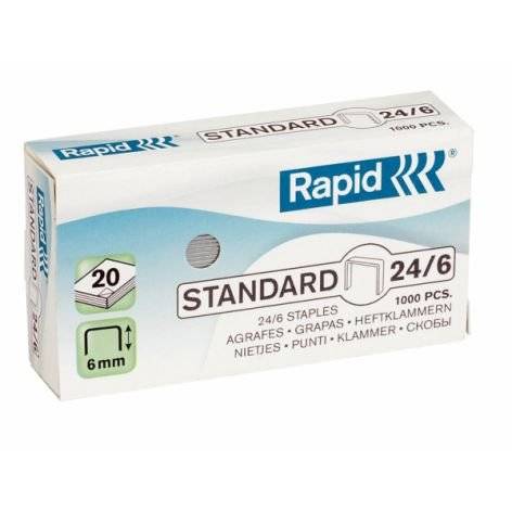Rapid Heftklammern Standard 24/6, verkupfert-0
