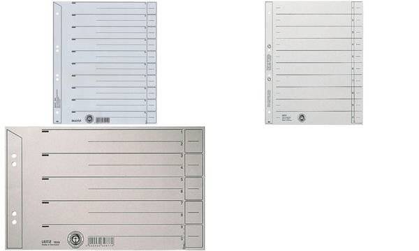 LEITZ Trennblätter, A4 Überbreite, Kraftkarton 200 g/qm (80165711)-1