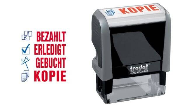 trodat Textstempelautomat ECO Printy Office 4912 "GEBUCHT" (62514863)