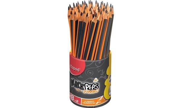 Maped Bleistift BLACK'PEPS JUMBO, Härtegrad: HB, 46er Köcher (82068776)-1