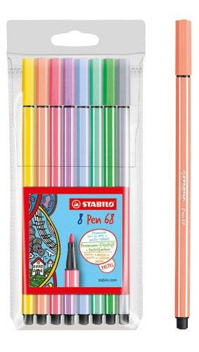 STABILO Pen 68, 8 Farben, Mehrfarbig, Rundspitze, 1 mm, Mehrfarbig, Hexagonal-2