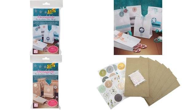 folia Adventskalender "Papiertüten blanko", weiß