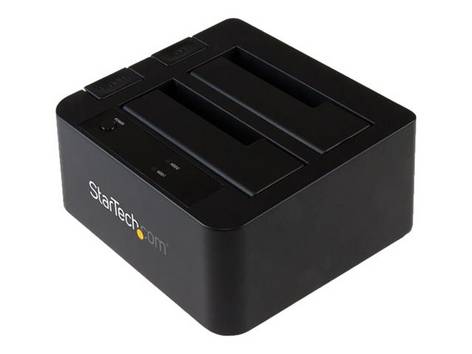 StarTech.com Dual-Bay USB 3.1 SATA Festplatten Dockingstation, Extern - Speicher-Controller mit Datenanzeige, Netzanzeig