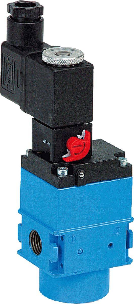 MADER Systemerweiterung, 3/2-Wege-Sitzventil elektrisch betätigt, Baureihe Bloc 0-0