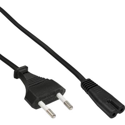InLine® Netzkabel, Netzstecker CEE7/16 Italien auf IEC-C7 Stecker, schwarz, 1,8m-0