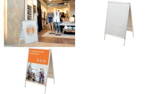 nobo Plakatständer 700 x 1.000 mm, Aluminium-Rahmen (5538911)-2