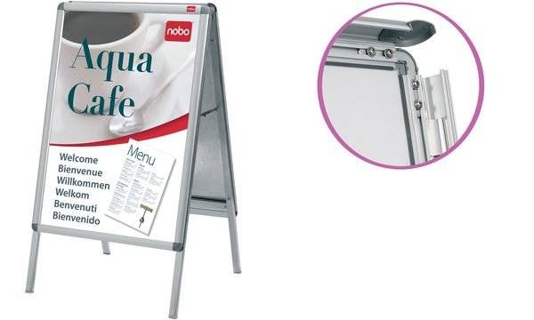 nobo Plakatständer 700 x 1.000 mm, Aluminium-Rahmen (5538911)