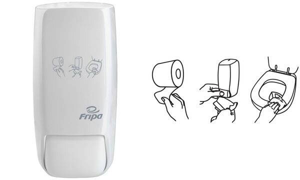 Fripa WC-Sitz-Desinfektionsmittelspender, Kunststoff, weiß (6470088)-1
