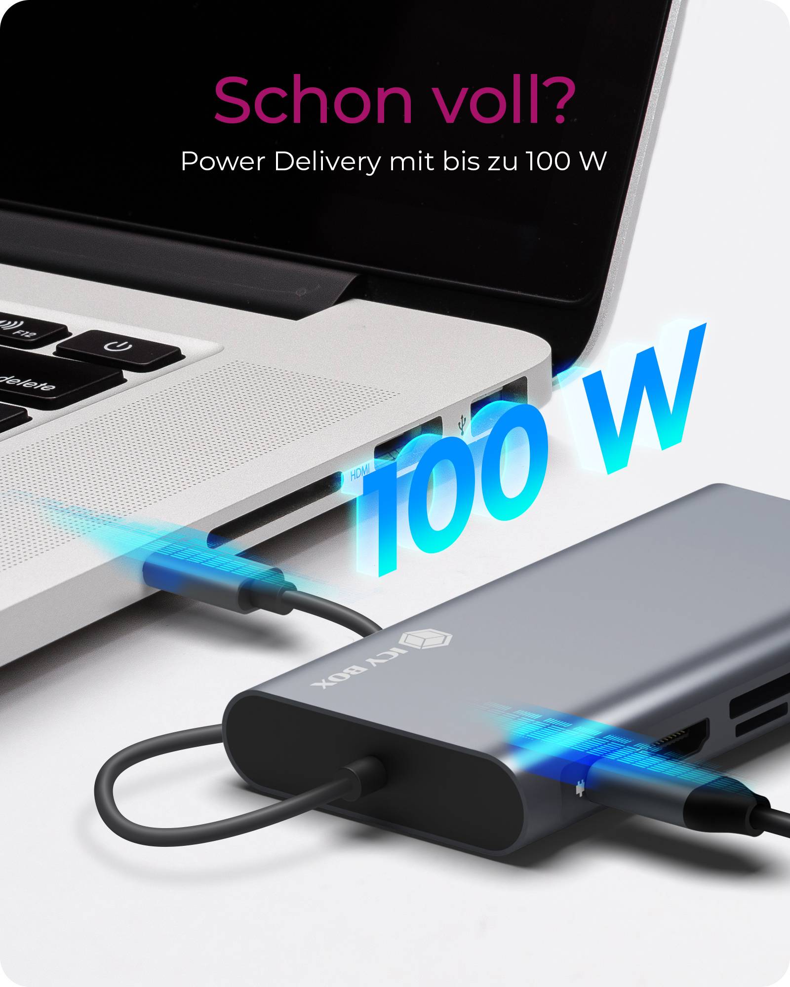 IB-DK4040-CPD, 10 in 1 USB Type-C® Notebook DockingStation, 1x HDMI 4K60Hz, 1x VGA, 3x USB-A, 1x USB-C(PD Only),1x Audio-3
