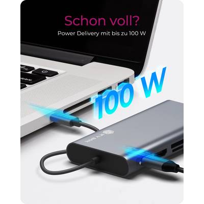 IB-DK4040-CPD, 10 in 1 USB Type-C® Notebook DockingStation, 1x HDMI 4K60Hz, 1x VGA, 3x USB-A, 1x USB-C(PD Only),1x Audio-3
