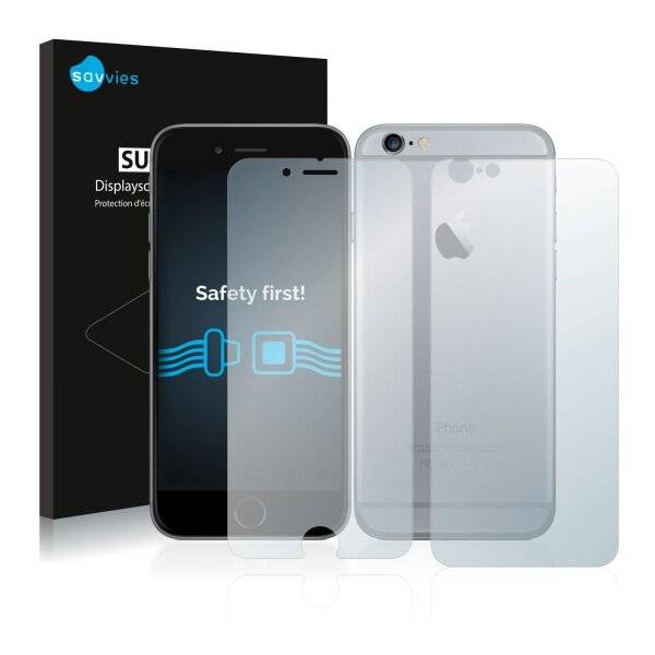 18x Savvies SU75 Displayschutzfolie für Apple iPhone 6 (Vorder +-0