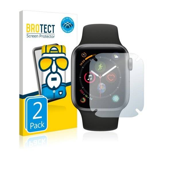 2x BROTECT Flex Full-Cover Displayschutzfolie für Apple Watch Series 4 (40