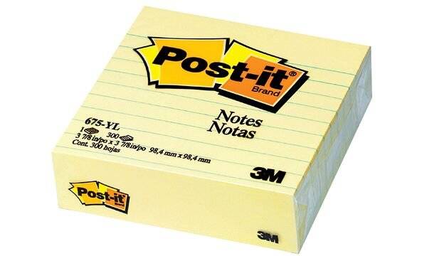 Post-it Haftnotiz 675YL Xl-Block liniert 300Bl-3