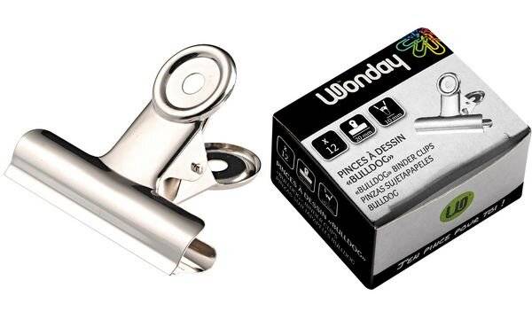 Wonday Briefklemmer aus Metall, Farbe: nickel, Breite: 30 mm-1