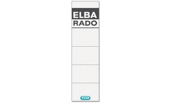 ELBA Ordnerrücken-Einsteckschild, extra kurz/breit, weiß (61004297)