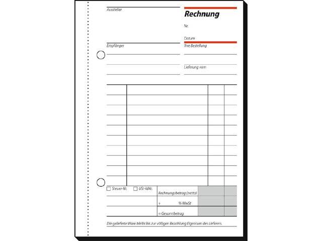 Sigel - Rechnungsformular - 50 Blatt - A5 - Kopie-2