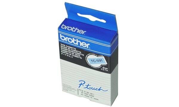 Schriftbandkassette Brother 12mm farblos/schwarz TC-101A-1