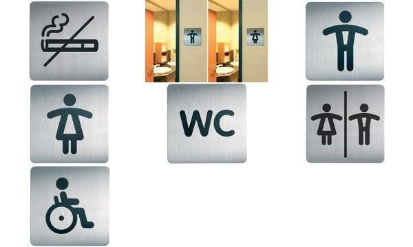 DURABLE Piktogramm PICTO "WC Herren", quadratisch