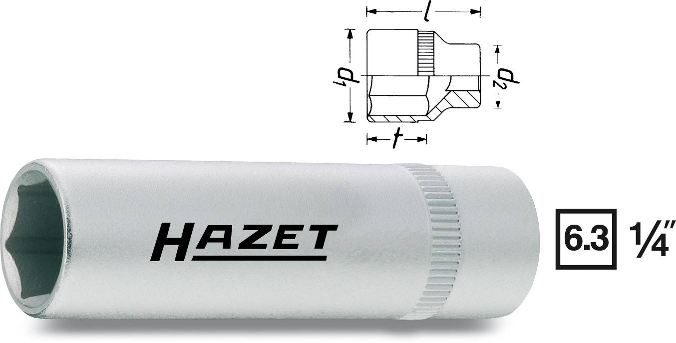 HAZET 6kt.-Steckschlüssel-Einsatz 6,3 mm (1/4\") 850LG-11 Schlüsselweite 11 mm Länge 50 mm (850LG-11)