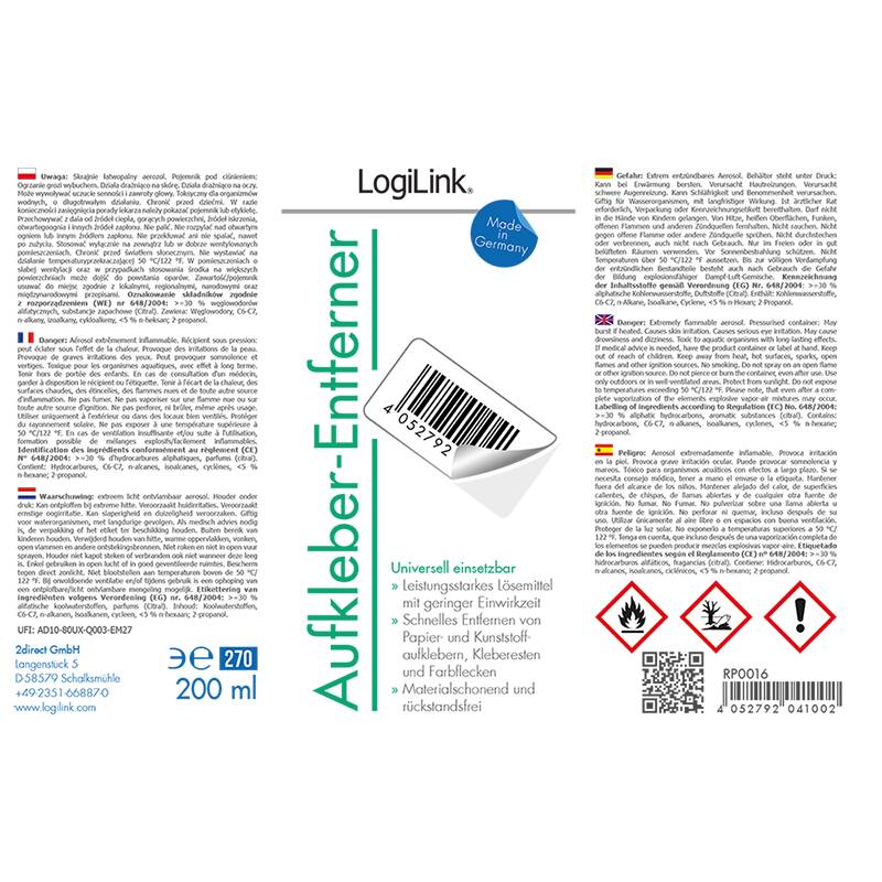 LogiLink Aufkleber-Entferner (200 ml)-2