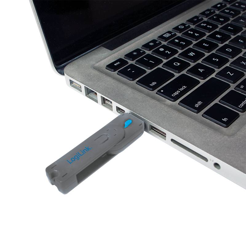 LogiLink USB-Port Schloss (1x Schlüssel und 8x Schlösser)-1