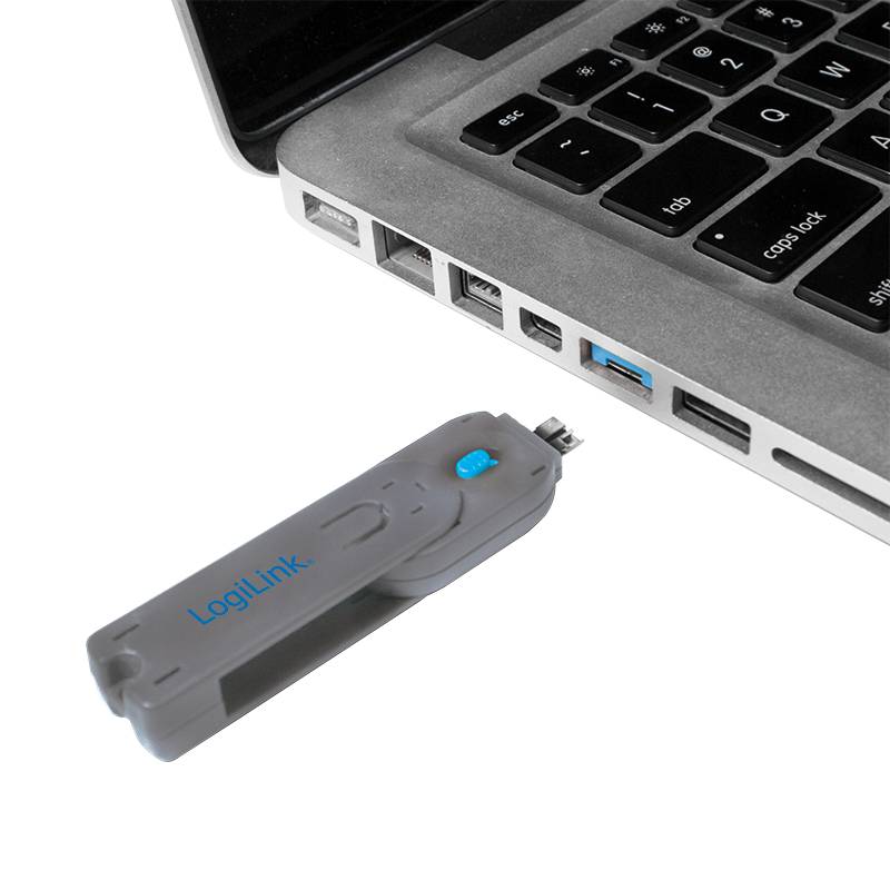 LogiLink USB-Port Schloss (1x Schlüssel und 8x Schlösser)-2