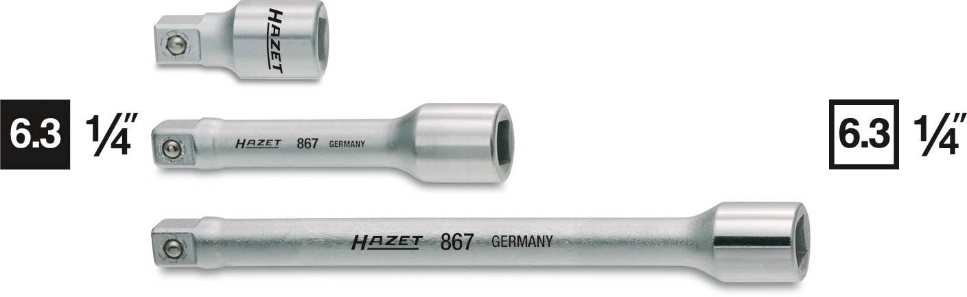Hazet 867/868 867-1 Steckschlüssel-Verlängerung Antrieb 1/4" (6.3 mm) 25 mm 1 St.