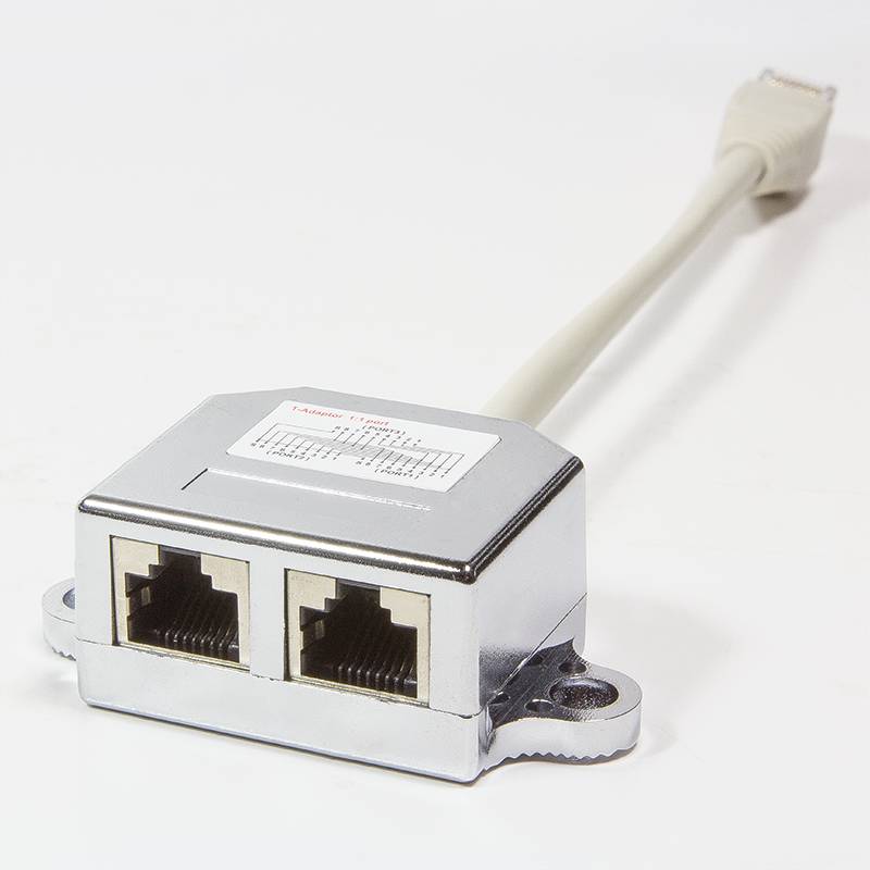 LogiLink Professional T-Adapter RJ45 Stecker->2 x RJ45 Buchse 1:1 Port Doppler-2
