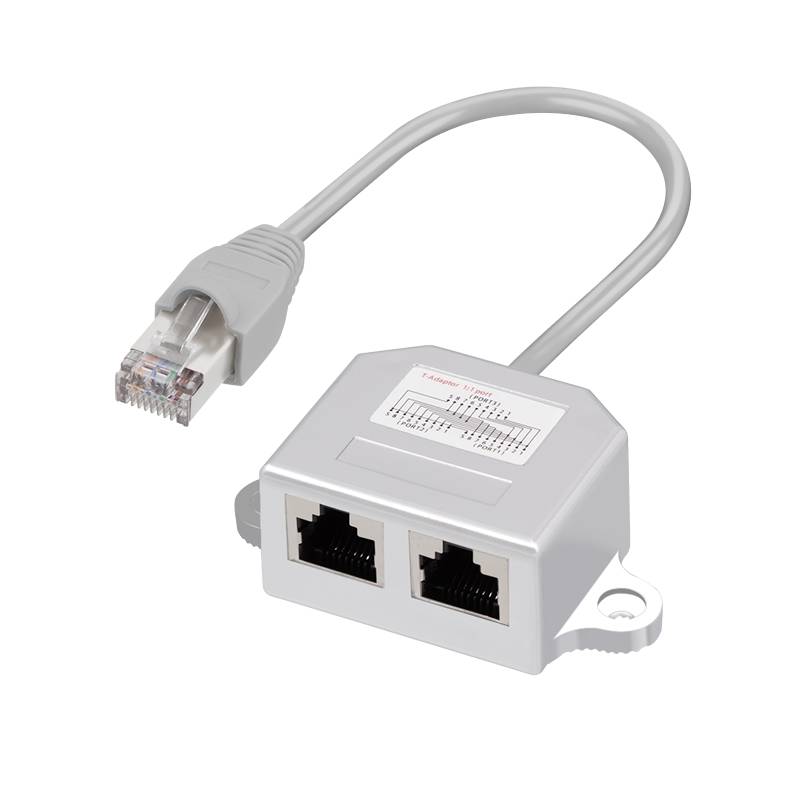 LogiLink Professional T-Adapter RJ45 Stecker->2 x RJ45 Buchse 1:1 Port Doppler-3