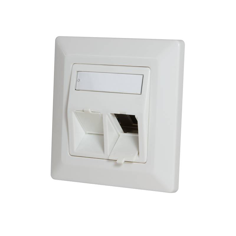 LogiLink Professional Keystone Unterputzdose für 2 Keystone Buchsen, reinweiß-1