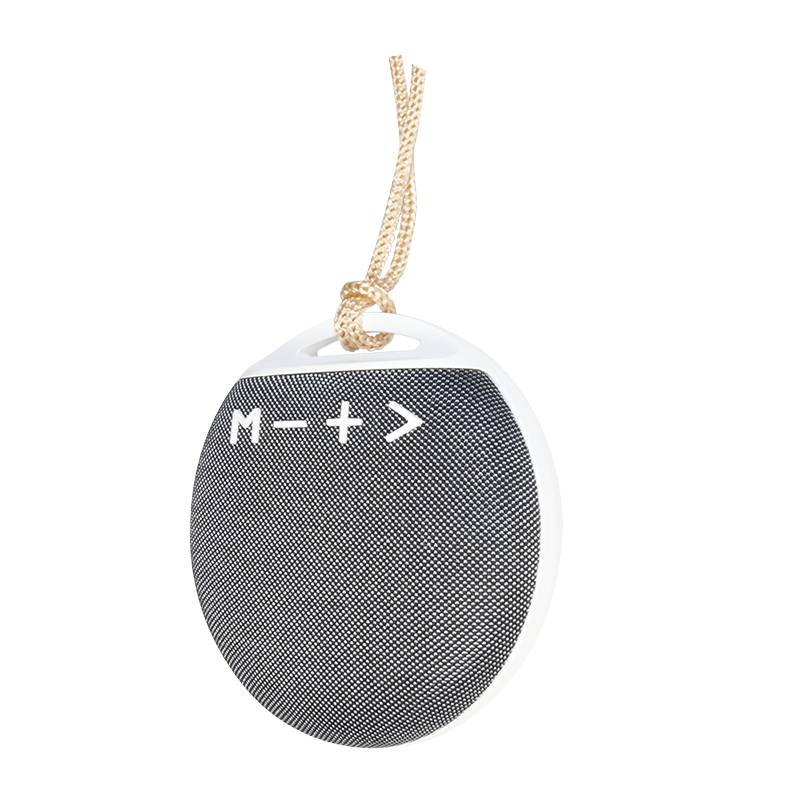 LogiLink Runder kompakter Bluetooth Lautsprecher, weiß/grau-1