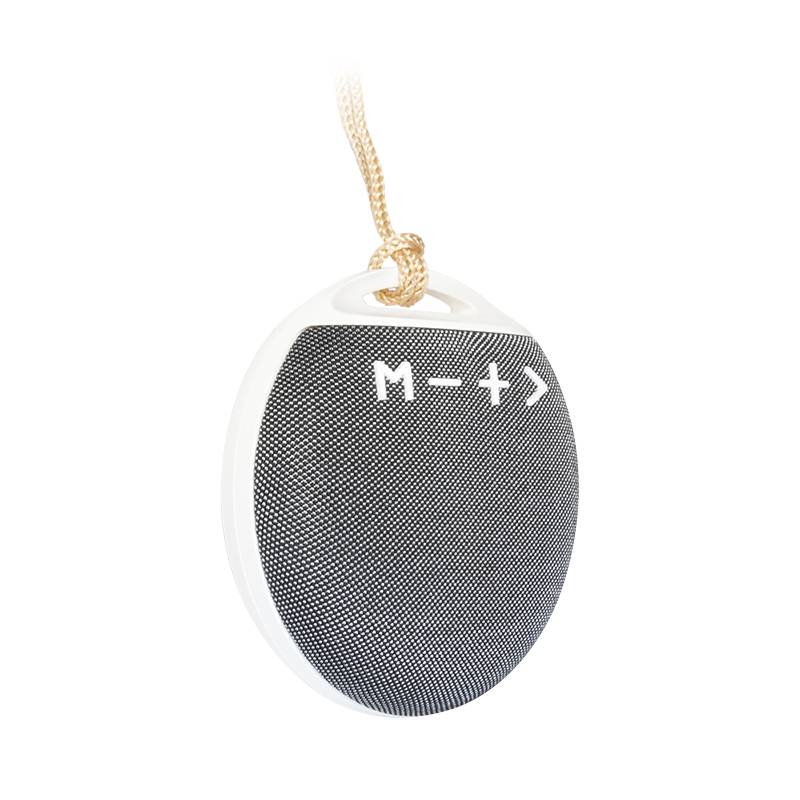 LogiLink Runder kompakter Bluetooth Lautsprecher, weiß/grau-2