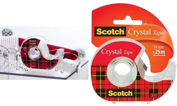 Scotch Klebefilm Crystal Clear 600, inkl. Handabroller-1