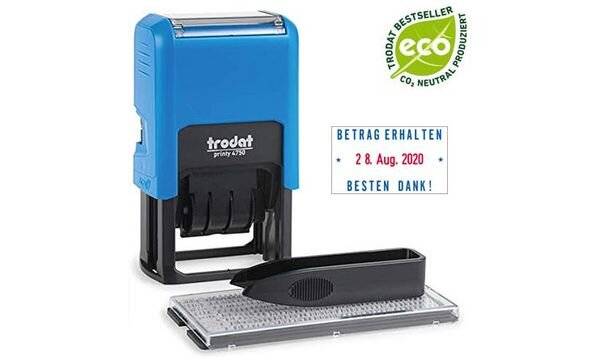trodat Datumstempel Printy 4.0 4750 Typo Set, schwarz (62516193)