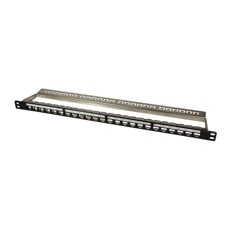 LogiLink Keystone Modular Verteilerfeld 24 Port,geschirmt,sw,leer-2