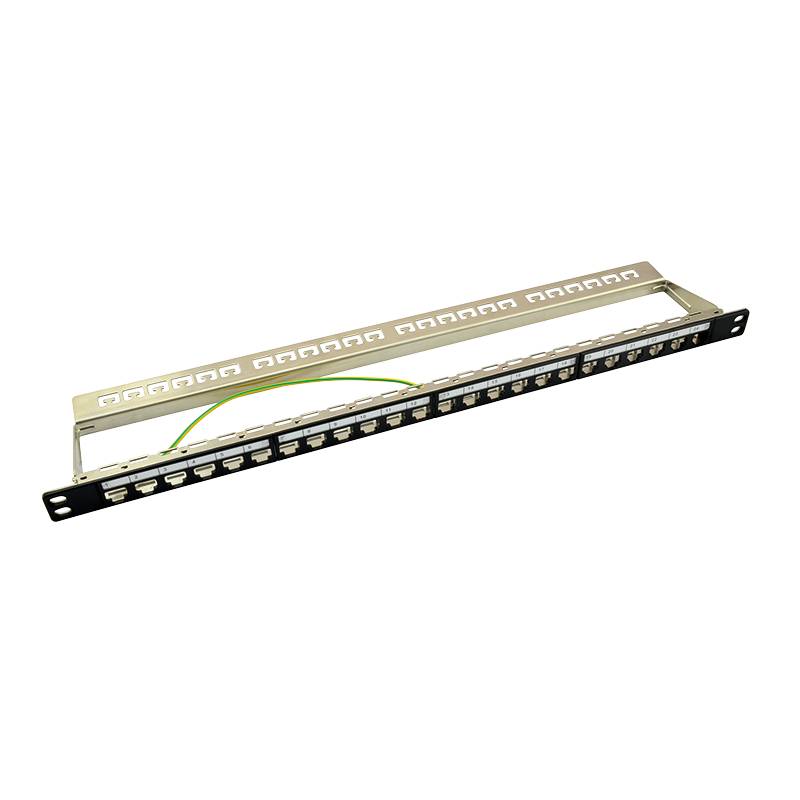 LogiLink Keystone Modular Verteilerfeld 24 Port,geschirmt,sw,leer-0