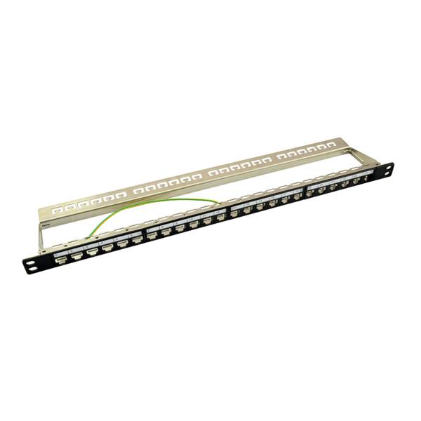 LogiLink Keystone Modular Verteilerfeld 24 Port,geschirmt,sw,leer