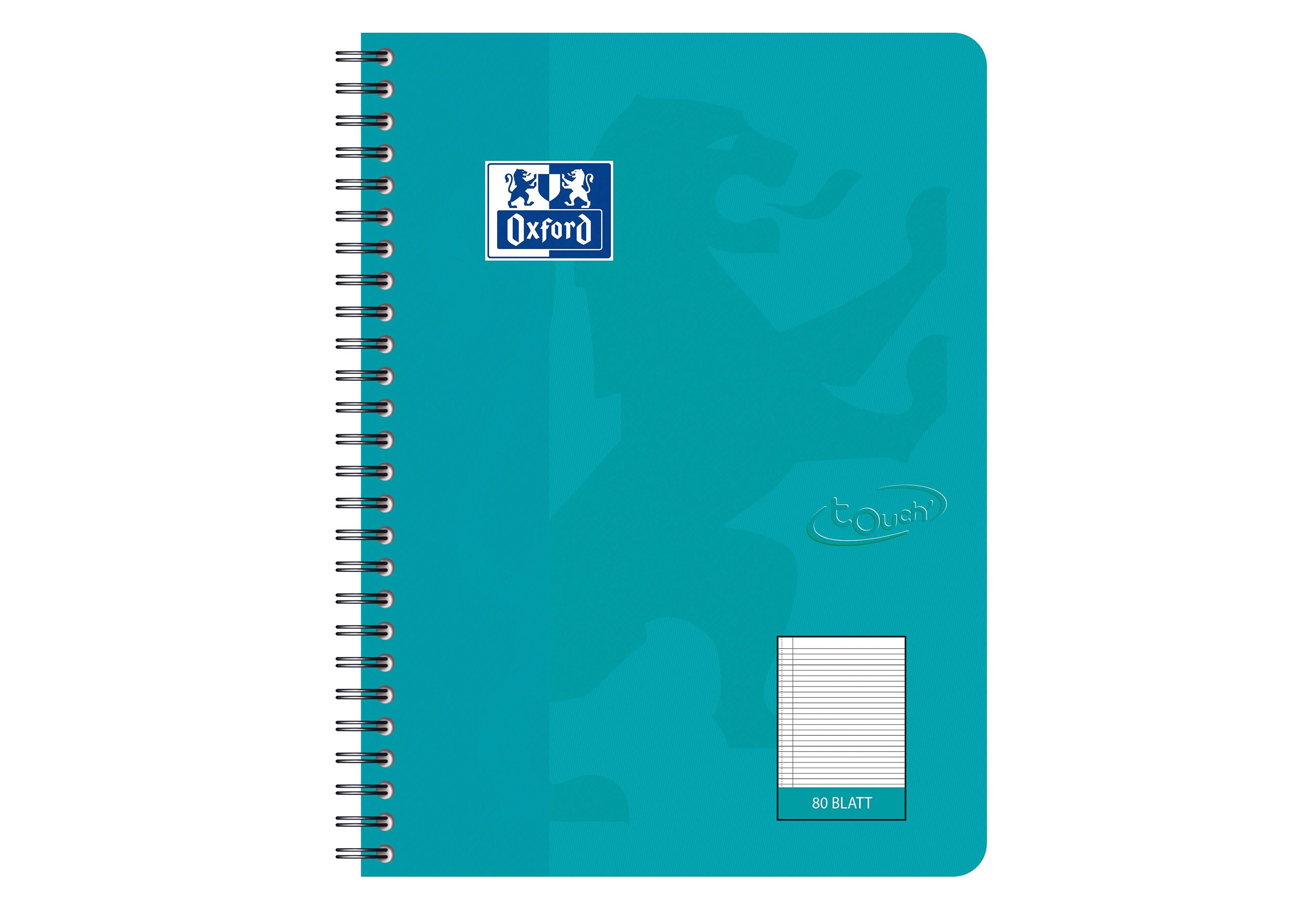 Oxford Collegeblock Touch, B5, liniert, 80 Blatt, aqua (5400891)-1