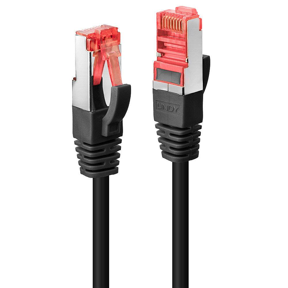LINDY 47786 RJ45 Patchkabel CAT 6 S/FTP 30.00 m Schwarz Geschirmt 1 St.-1