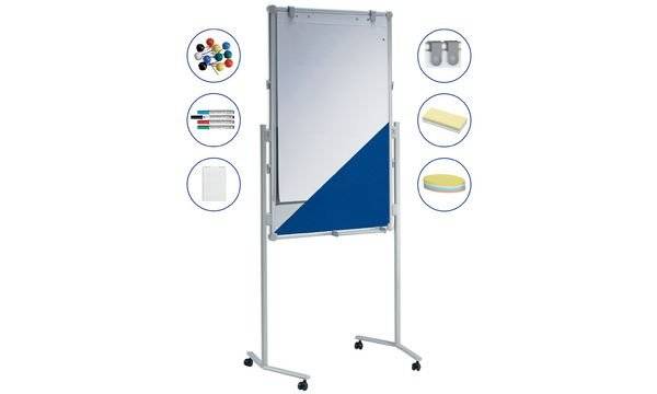 MAUL Moderationstafel MAULpro 6381182 75x120cm blau/weiß +Zubehör-1